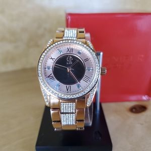 Jennifer Lopez Quartz Crystal Watch Rose Gold 32mm